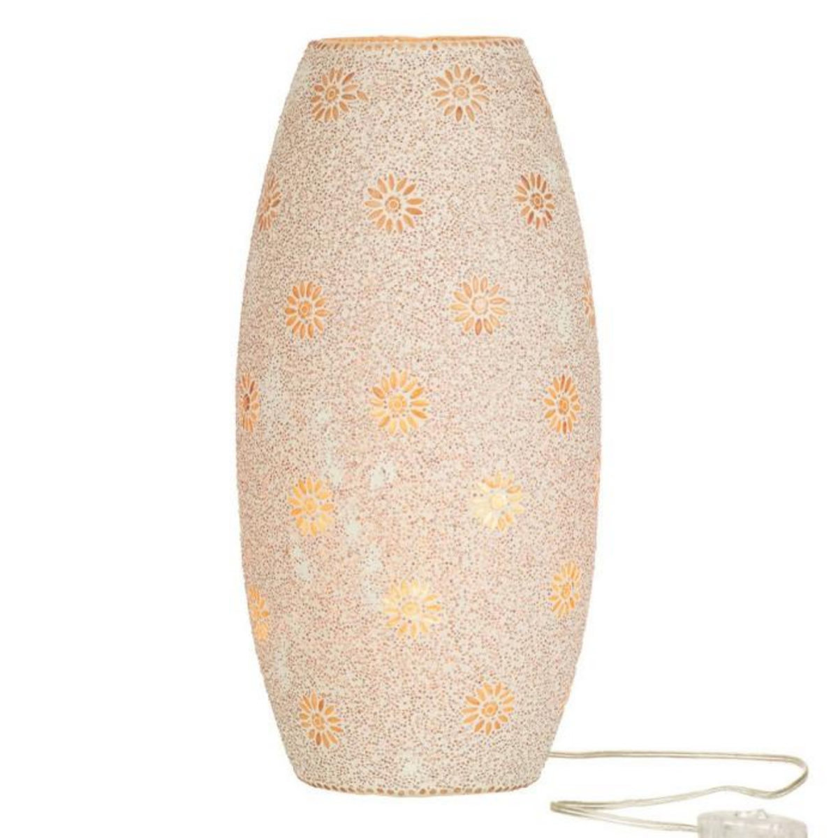 Paris Prix Lampe à Poser en Verre Tacheté  Bram  41cm Saumon