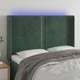 Voir la diapositive 1 : VIDAXL Tete de lit a LED Vert fonce 147x16x118/128 cm Velours