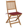Voir la diapositive 3 : VIDAXL Chaises pliables de jardin lot de 8 avec coussins Bois d'acacia