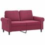 Voir la diapositive 4 : VIDAXL Ensemble de canapes 3 pcs avec coussins rouge bordeaux velours