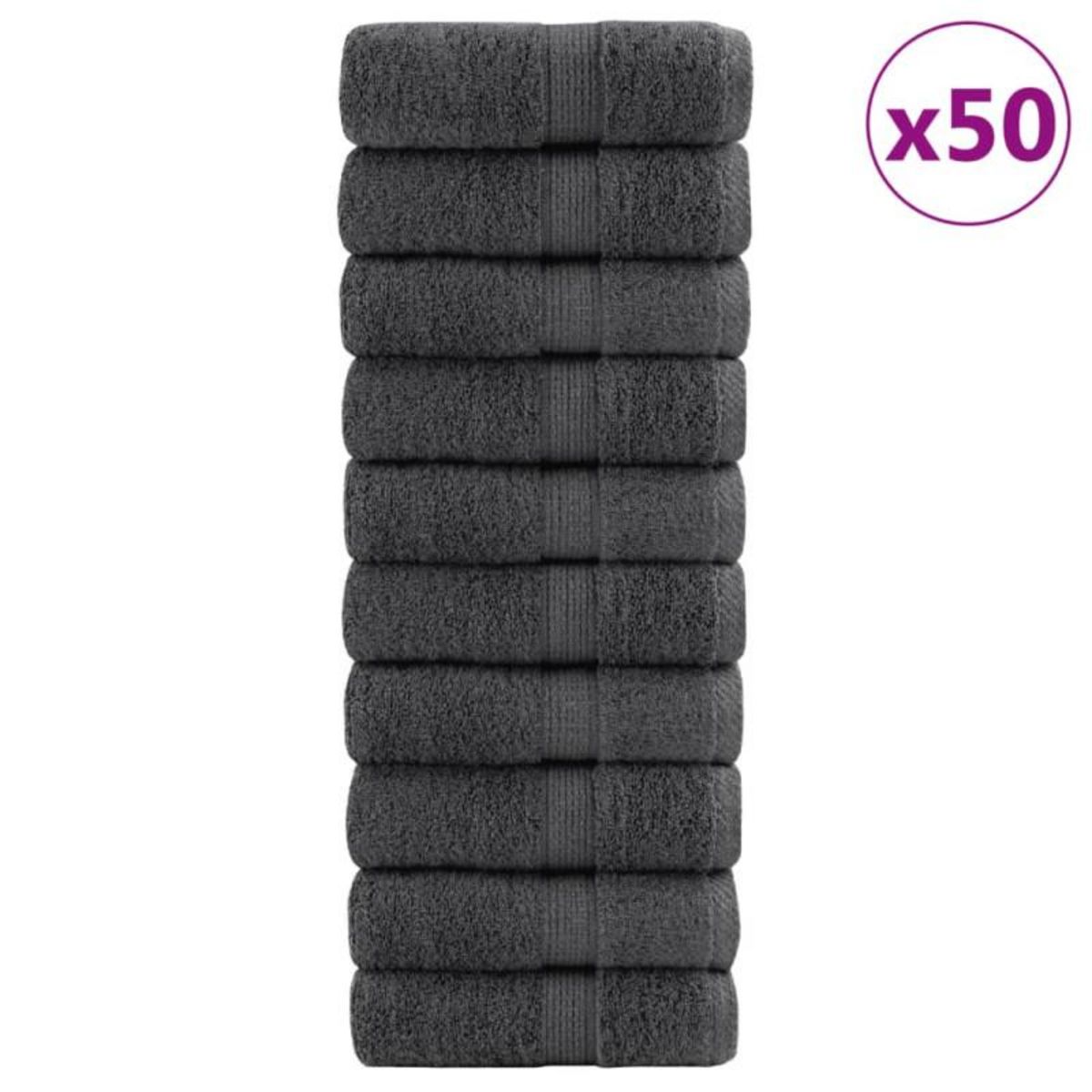 VIDAXL Serviettes d invité de qualité supérieure SOLUND 50pcs 600 g m²