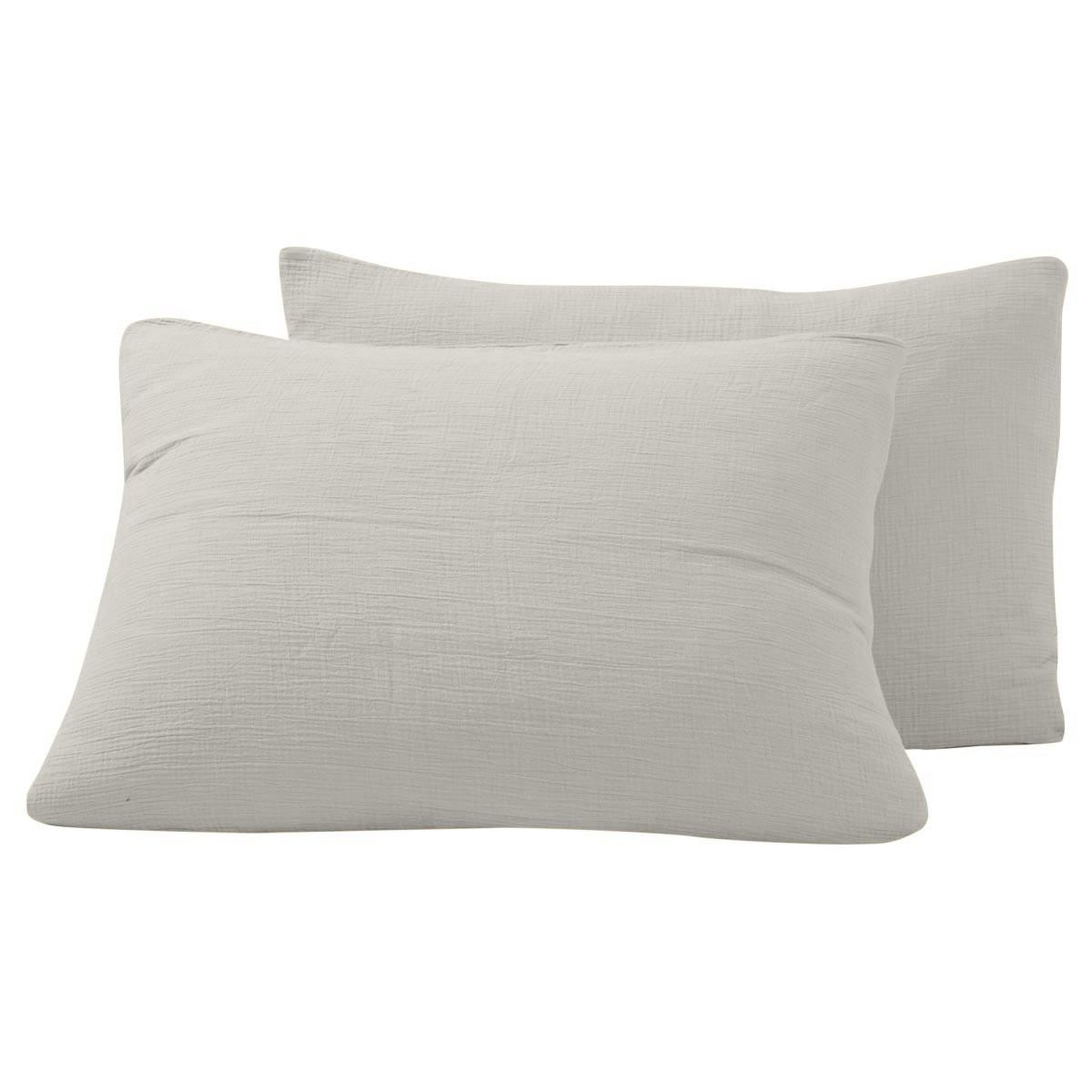 Voir la diapositive 1 : Sensei Maison Lot de 2 taies d'oreiller en gaze de coton LOFT