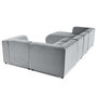 Voir la diapositive 6 : LISA DESIGN Suaro - canapé modulable panoramique d'angle droit 7 places en tissu texturé