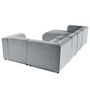 Voir la diapositive 6 : LISA DESIGN Suaro - canapé modulable panoramique d'angle droit 7 places en tissu texturé