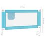 Voir la diapositive 6 : VIDAXL Barriere de securite de lit d'enfant Bleu 140x25 cm Tissu