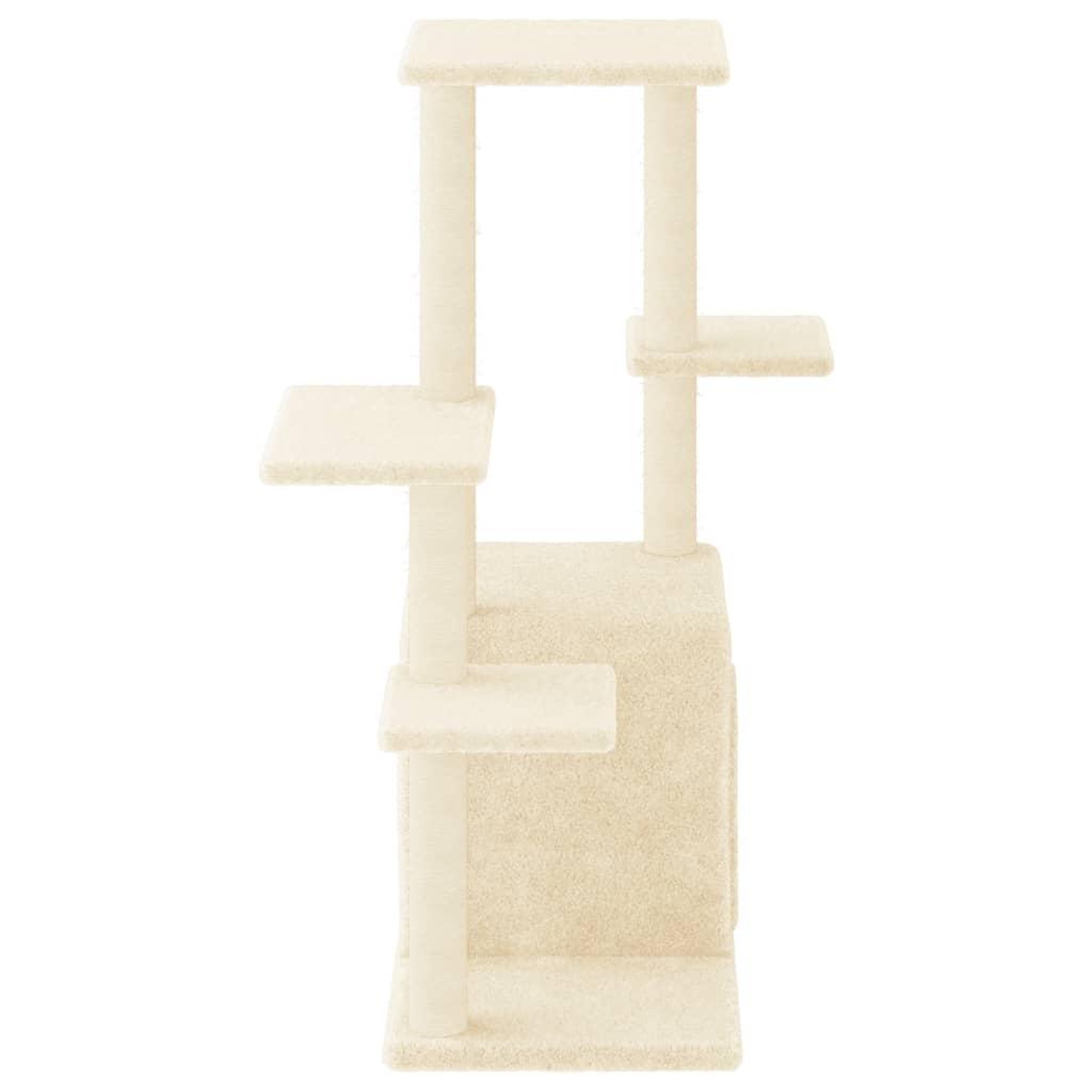Voir la diapositive 4 : VIDAXL Arbre a chat avec griffoirs en sisal creme 97,5 cm