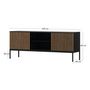 Voir la diapositive 6 : BEST MOBILIER Savanna - meuble tv - effet bois et noir - 150 cm