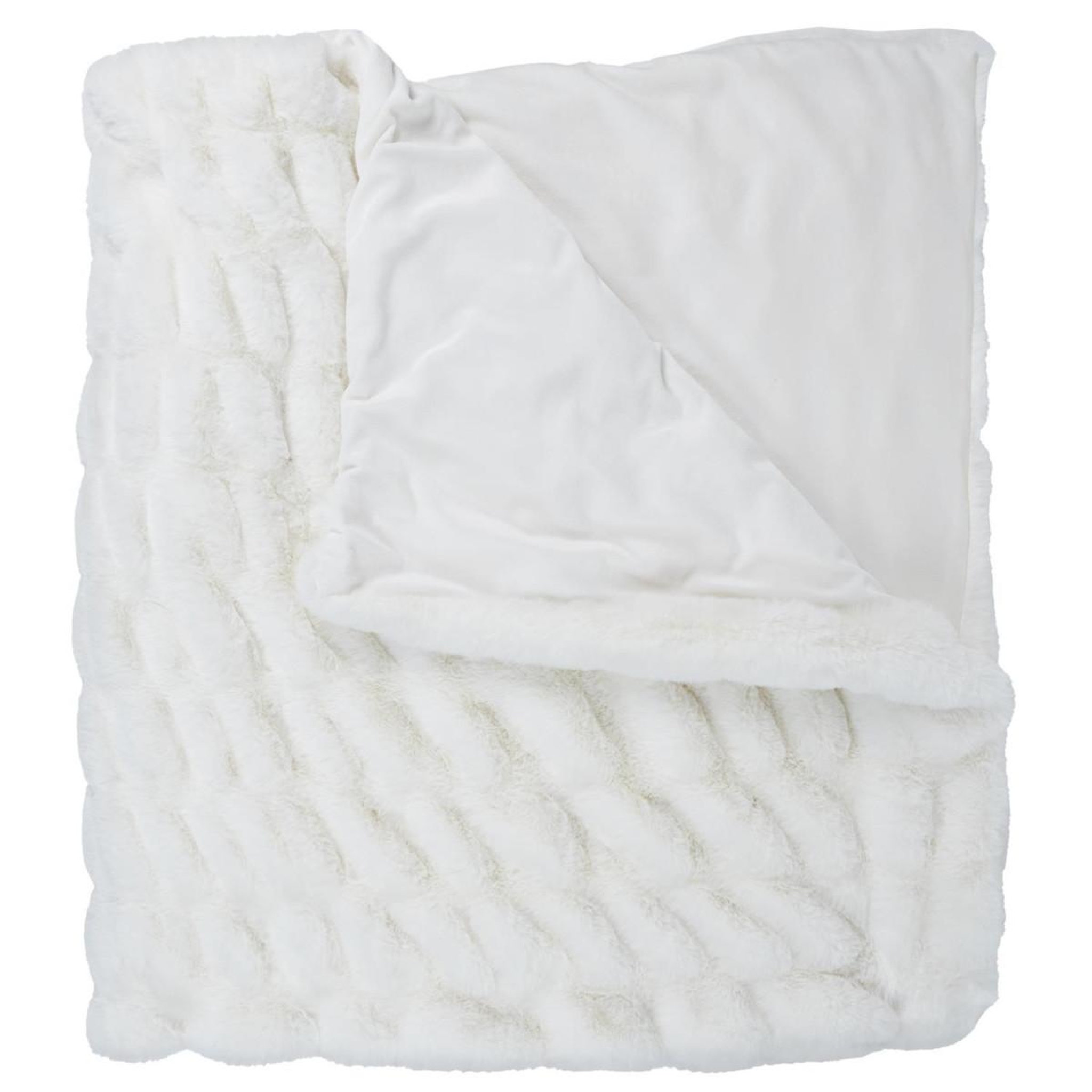The Home Deco Factory Plaid imitation fourrure  luxury  140x200cm blanc