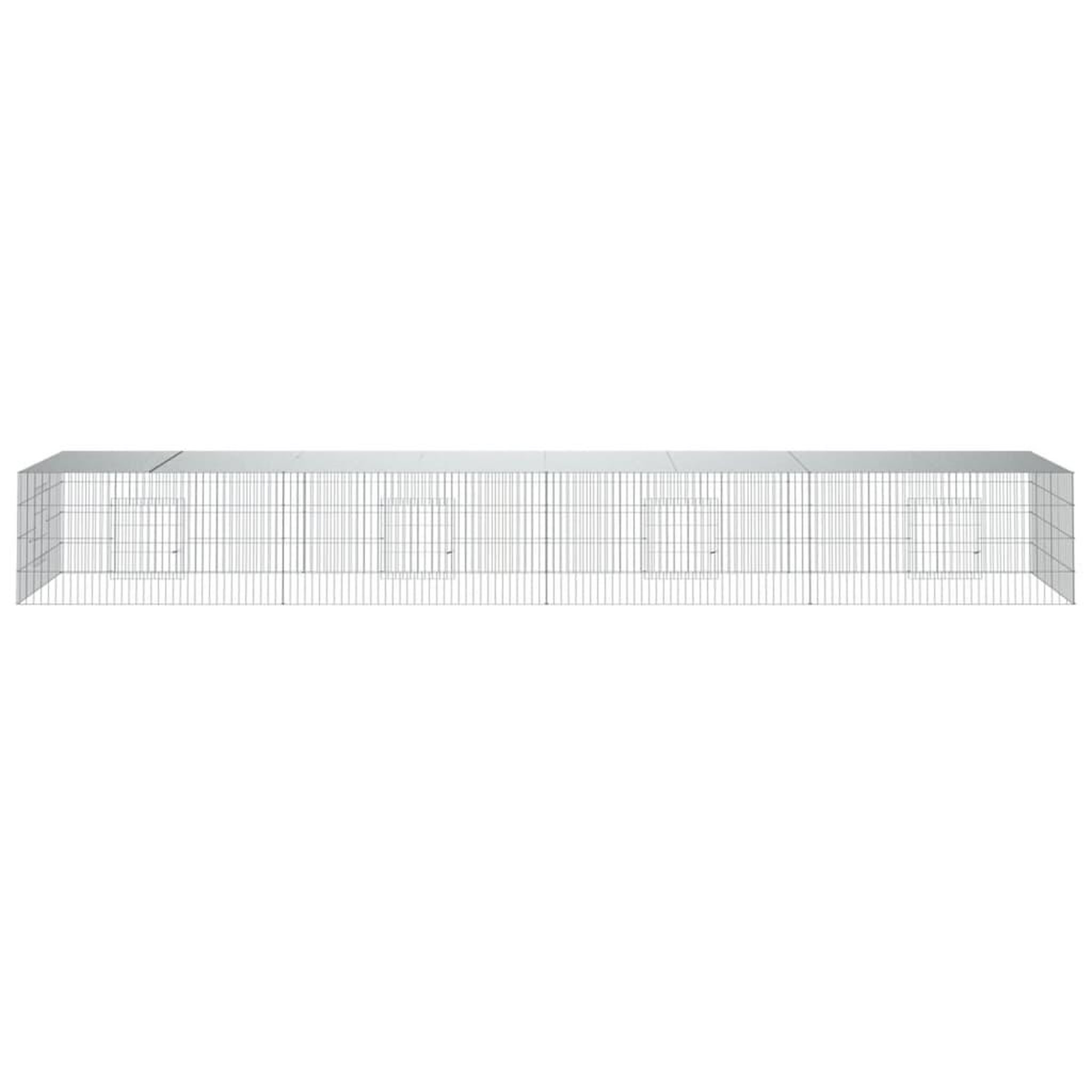 Voir la diapositive 3 : VIDAXL Cage a lapin 4 panneaux 433x109x54 cm Fer galvanise