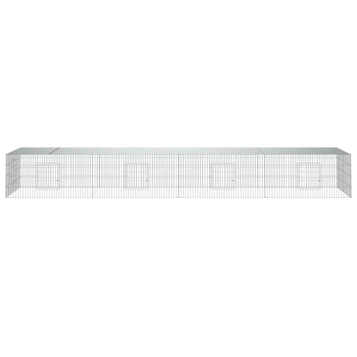 VIDAXL Cage a lapin 4 panneaux 433x109x54 cm Fer galvanise