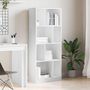 Voir la diapositive 3 : VIDAXL Bibliotheque blanc 57x28,5x141 cm bois d'ingenierie