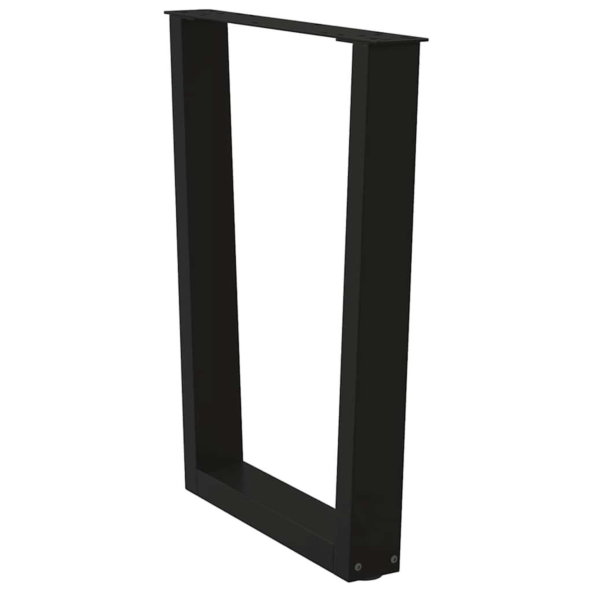 Voir la diapositive 5 : VIDAXL Pieds de table a manger forme V 2 pcs noir 70x(72-73,3)cm acier