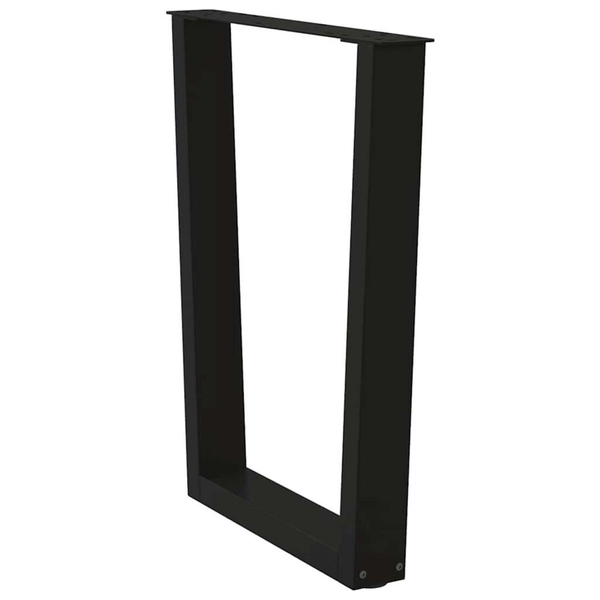 VIDAXL Pieds de table a manger forme V 2 pcs noir 70x(72-73,3)cm acier