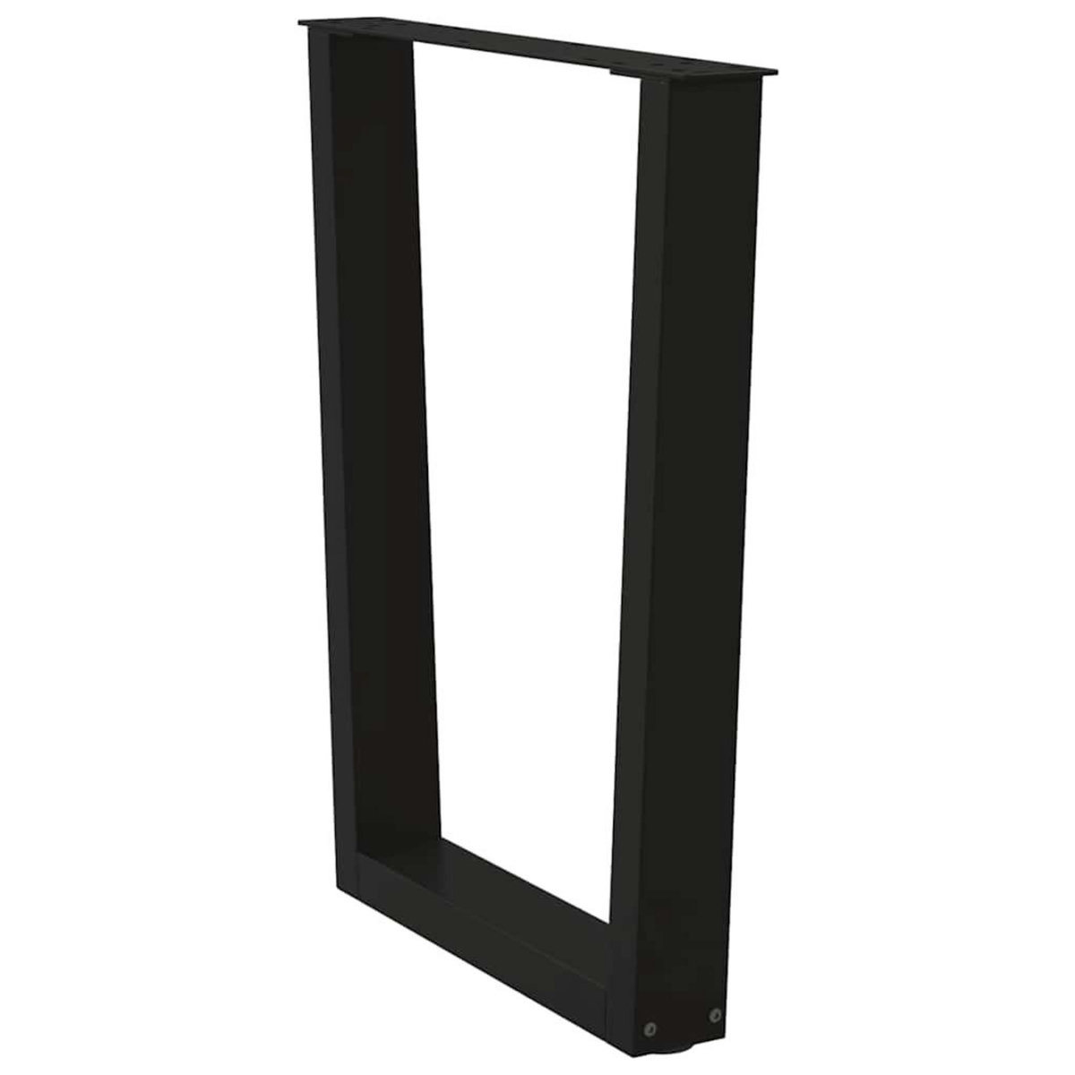 VIDAXL Pieds de table a manger forme V 2 pcs noir 70x(72-73,3)cm acier