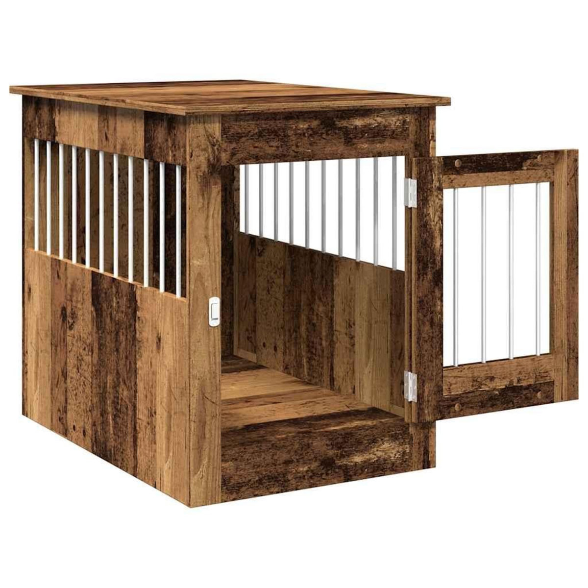 VIDAXL Meuble de cage chiens vieux bois 55x80x68 cm bois d'ingenierie