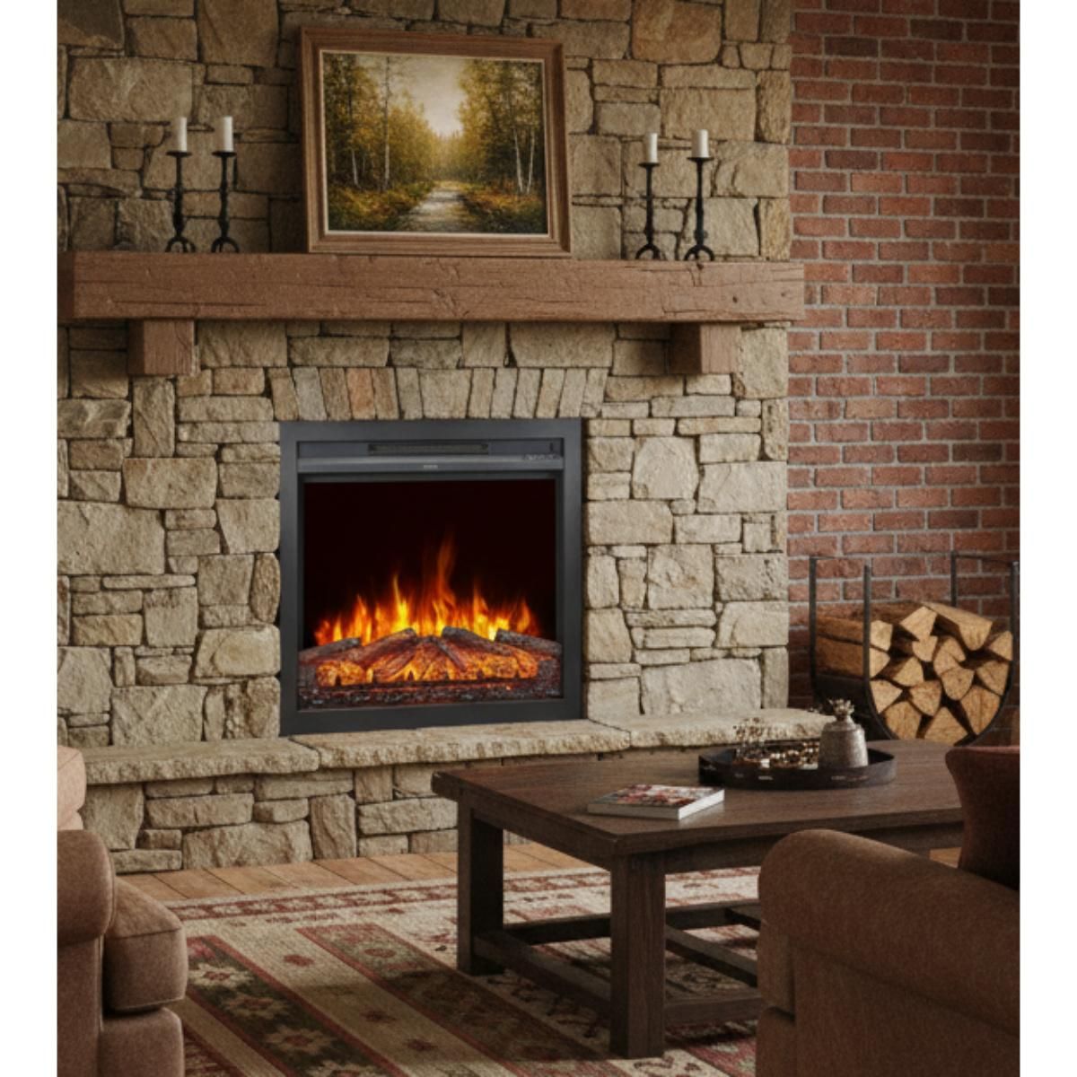 Chemin'arte Insert électrique encastrable 2000w - oxford 2xl