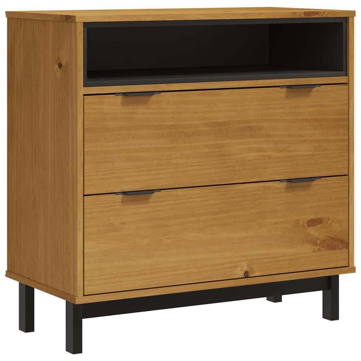 VIDAXL Commode FLAM 80x40x80 cm bois de pin massif
