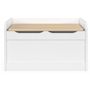 Voir la diapositive 3 : ID MARKET Banc coffre de rangement enfant LOGAN 60 cm en bois blanc et hêtre