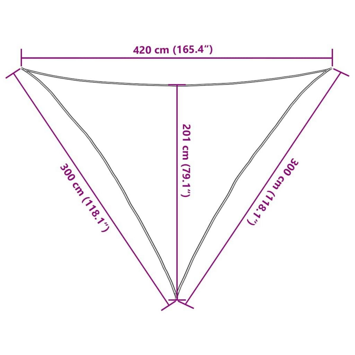 VIDAXL Voile d'ombrage 160 g/m^2 Taupe 3x3x4,2 m PEHD