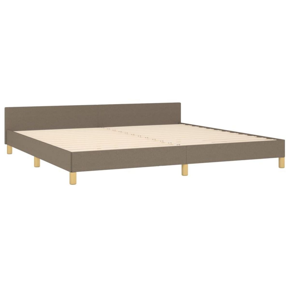 VIDAXL Cadre de lit sans matelas et tete de lit taupe 200x200 cm tissu