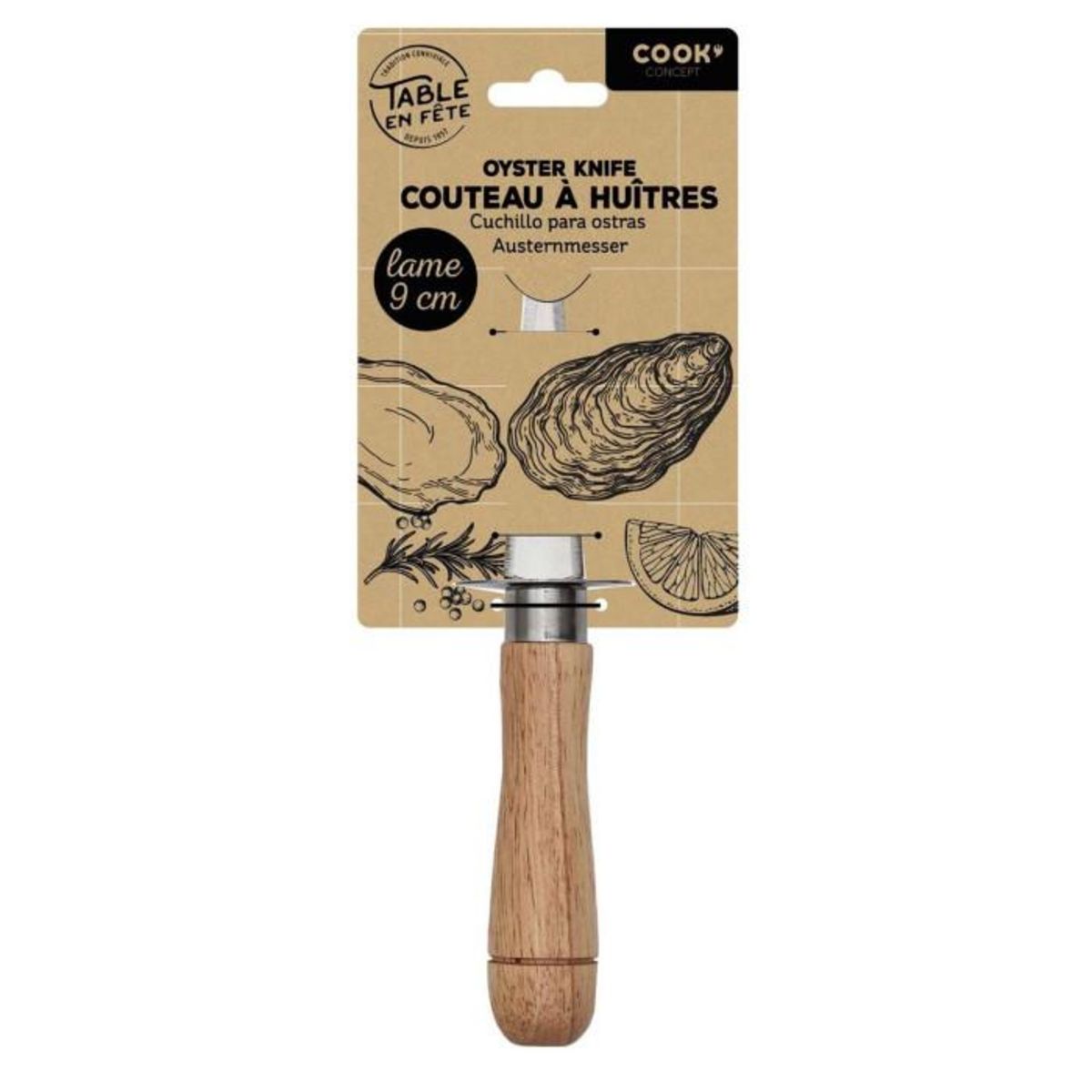 Paris Prix Couteau à Huître  Garde  20cm Naturel