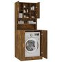 Voir la diapositive 4 : VIDAXL Armoire de machine a laver Chene fume Bois d'ingenierie