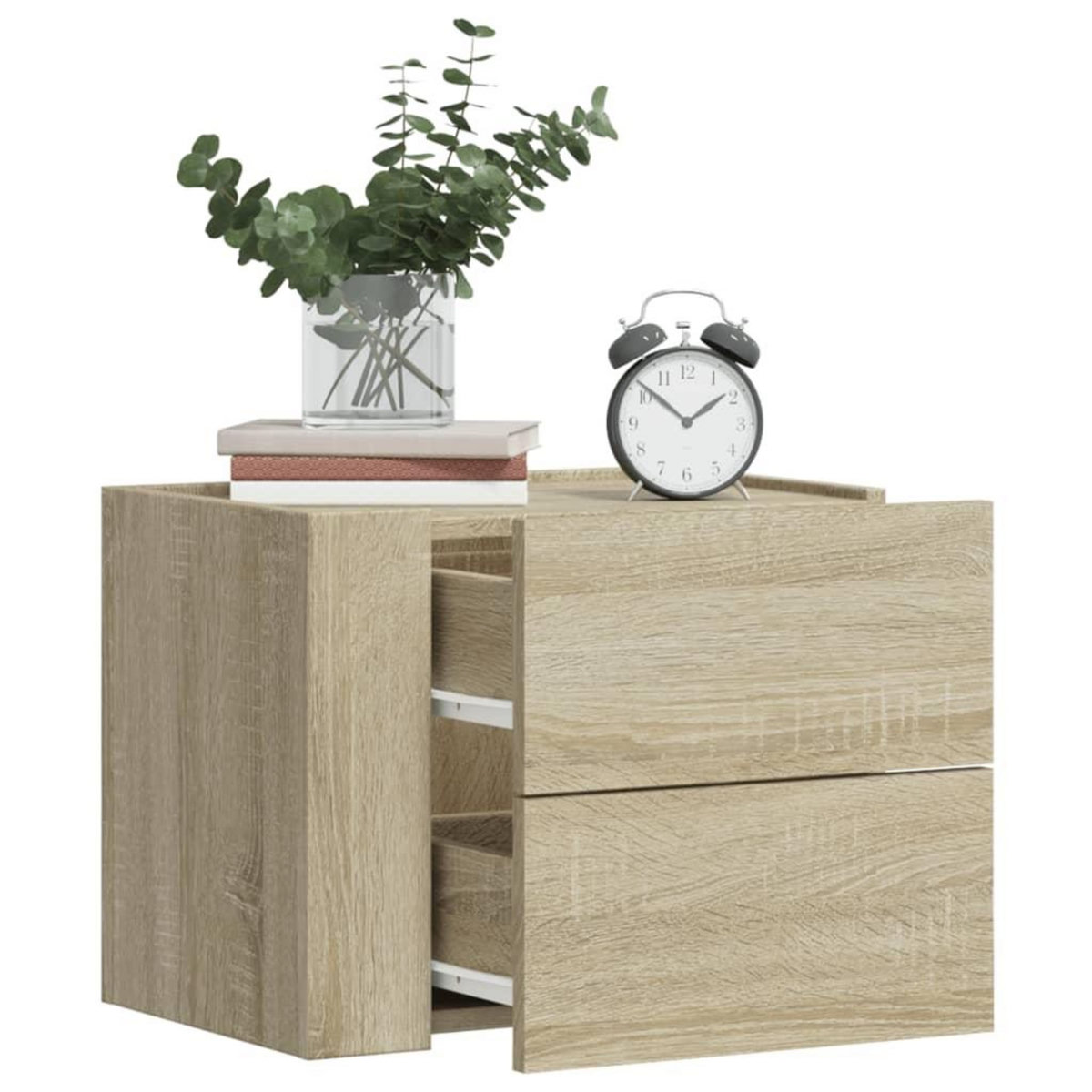 VIDAXL Tables de chevet murales 2 pcs chene sonoma 45x30x35 cm