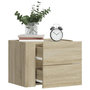 Voir la diapositive 1 : VIDAXL Tables de chevet murales 2 pcs chene sonoma 45x30x35 cm