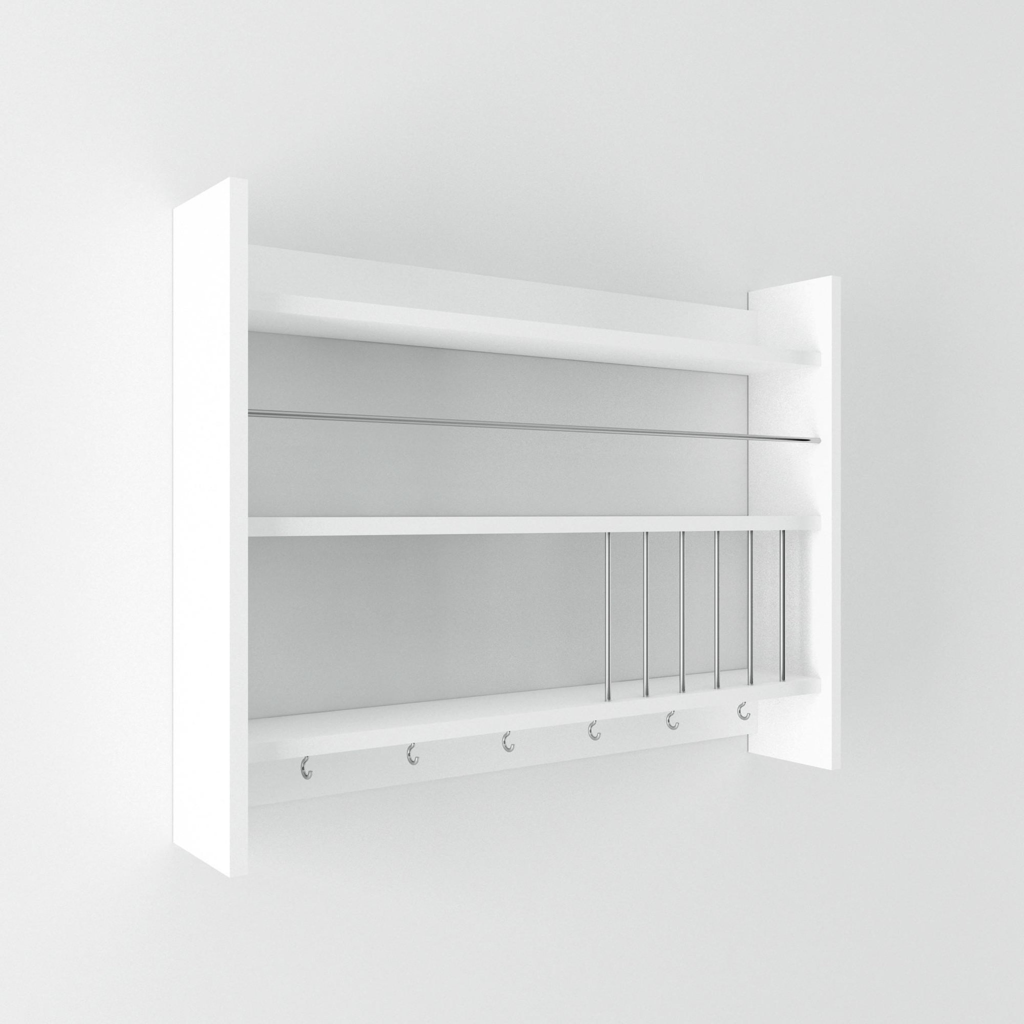 Voir la diapositive 4 : Habitat et Jardin Étagère de cuisine en bois  kolin  - 85 x 13 x 65 cm - blanc