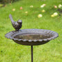 Voir la diapositive 5 : HI HI Fontaine pour oiseaux Fonte Marron