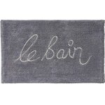GUY LEVASSEUR Tapis de bain en coton fantaisie gris 50x80cm