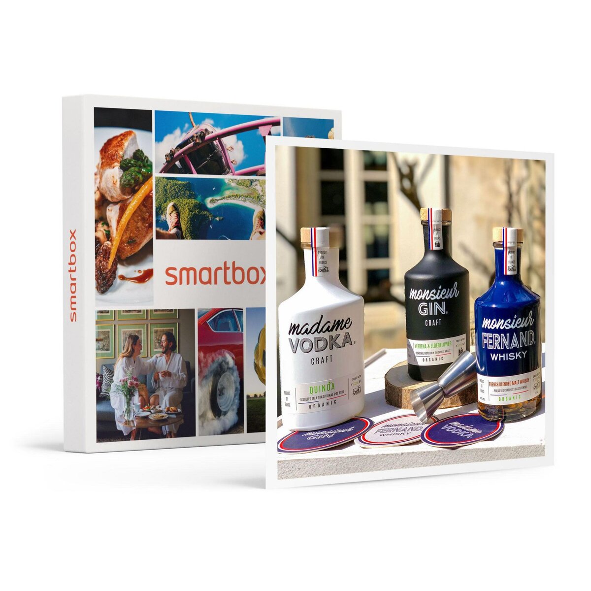 Smartbox Coffret Duo spiritueux : vodka, gin ou whisky livrés à domicile -  Coffret Cadeau Gastronomie pas cher 