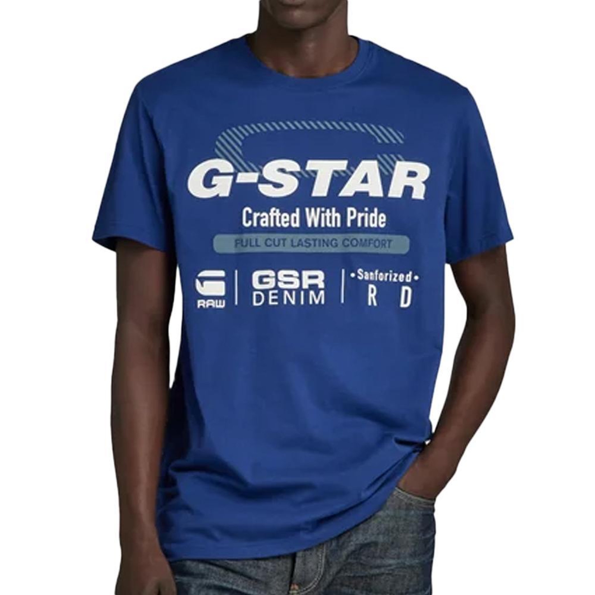 G-Star Raw T-shirt Bleu Homme G-Star Raw Old Skool. Coloris disponibles : Bleu