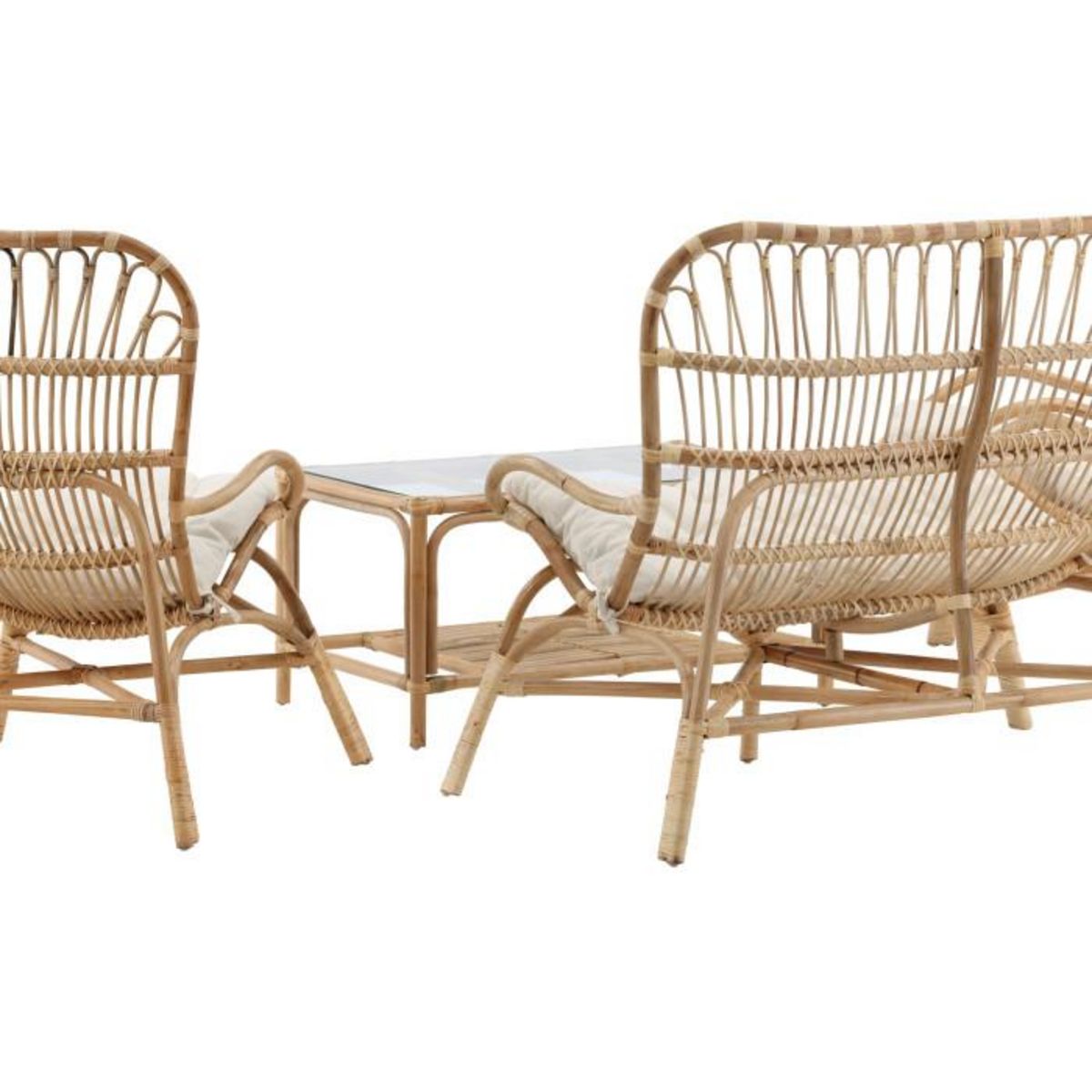 Paris Prix Salon de Jardin en Rotin  Ella  110cm Naturel