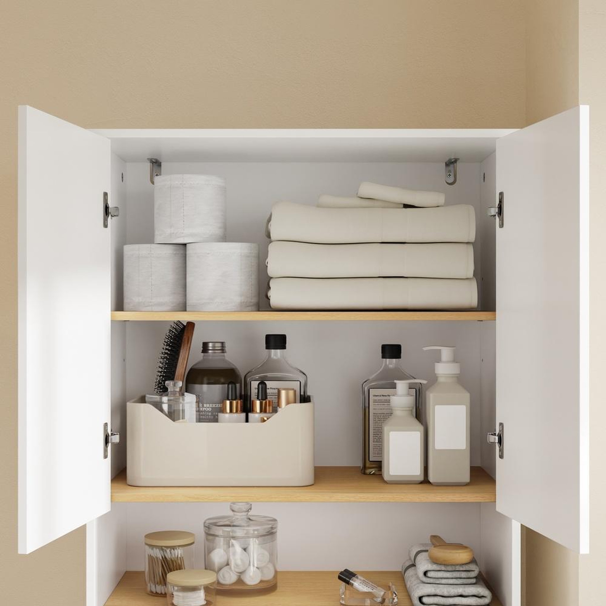 Voir la diapositive 6 : SOBUY Armoire haute salle de bain blanc avec tiroir et panier à linge 60x30x180cm bzr241-e-w