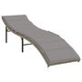 Voir la diapositive 2 : VIDAXL Chaise longue avec coussin beige 55x199x50 cm resine tressee