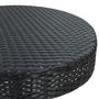 Voir la diapositive 4 : VIDAXL Table de jardin Noir 60,5x106 cm Resine tressee