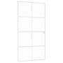 Voir la diapositive 2 : VIDAXL Porte d'interieur Blanc 102x201,5 cm Trempe verre aluminium fin