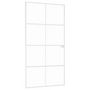 Voir la diapositive 2 : VIDAXL Porte d'interieur Blanc 102x201,5 cm Trempe verre aluminium fin
