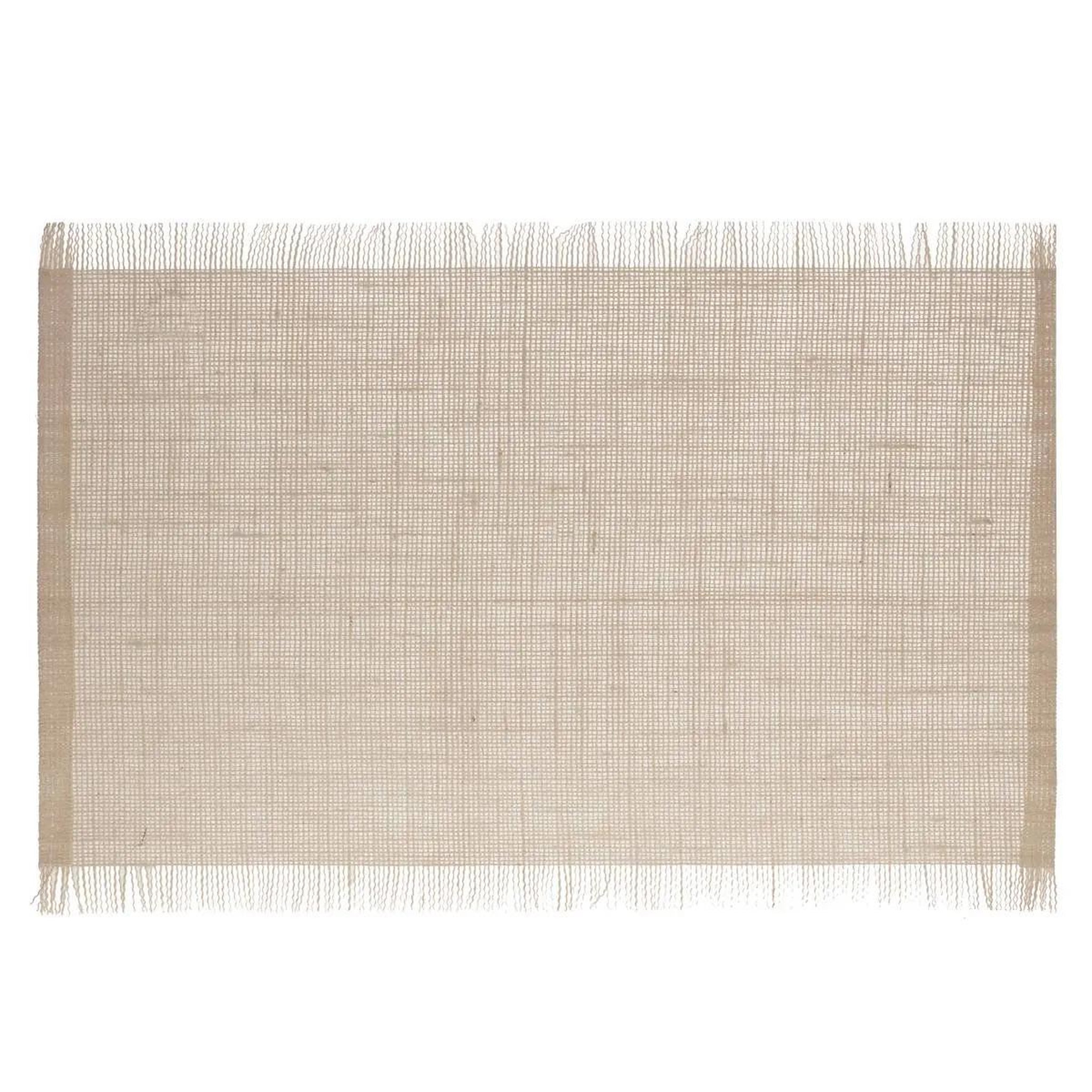 SECRET DE GOURMET Set de table en jute  frange  30x45cm naturel