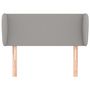 Voir la diapositive 3 : VIDAXL Tete de lit avec oreilles Gris clair 93x23x78/88 cm Tissu