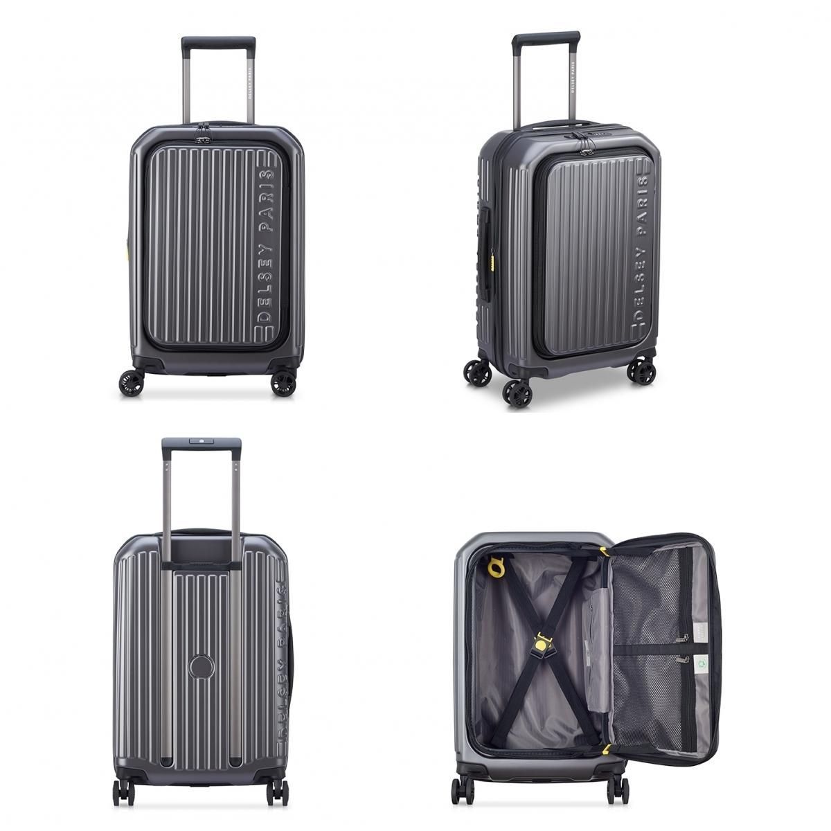 Delsey Valise cabine Securitime Zip TSA polycarbonate 55cm