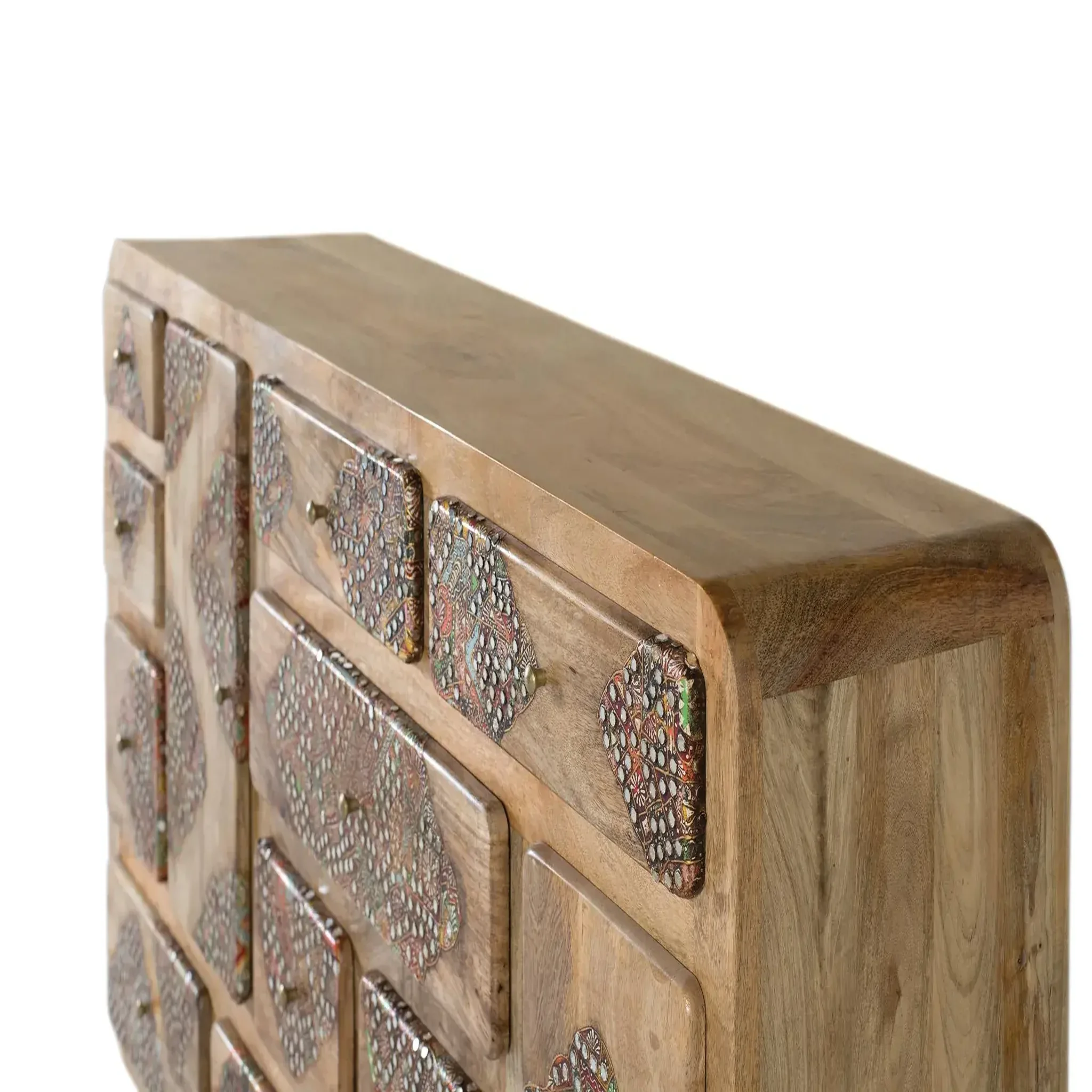 Voir la diapositive 4 : GINER Y COLOMER SL Buffet en bois de manguier 148cm style boho ethnique