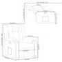 Voir la diapositive 6 : VIDAXL Fauteuil inclinable Gris fonce Tissu