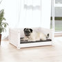 Voir la diapositive 3 : VIDAXL Lit pour chien Blanc 65,5x50,5x28 cm Bois de pin solide