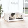Voir la diapositive 3 : VIDAXL Lit pour chien Blanc 65,5x50,5x28 cm Bois de pin solide