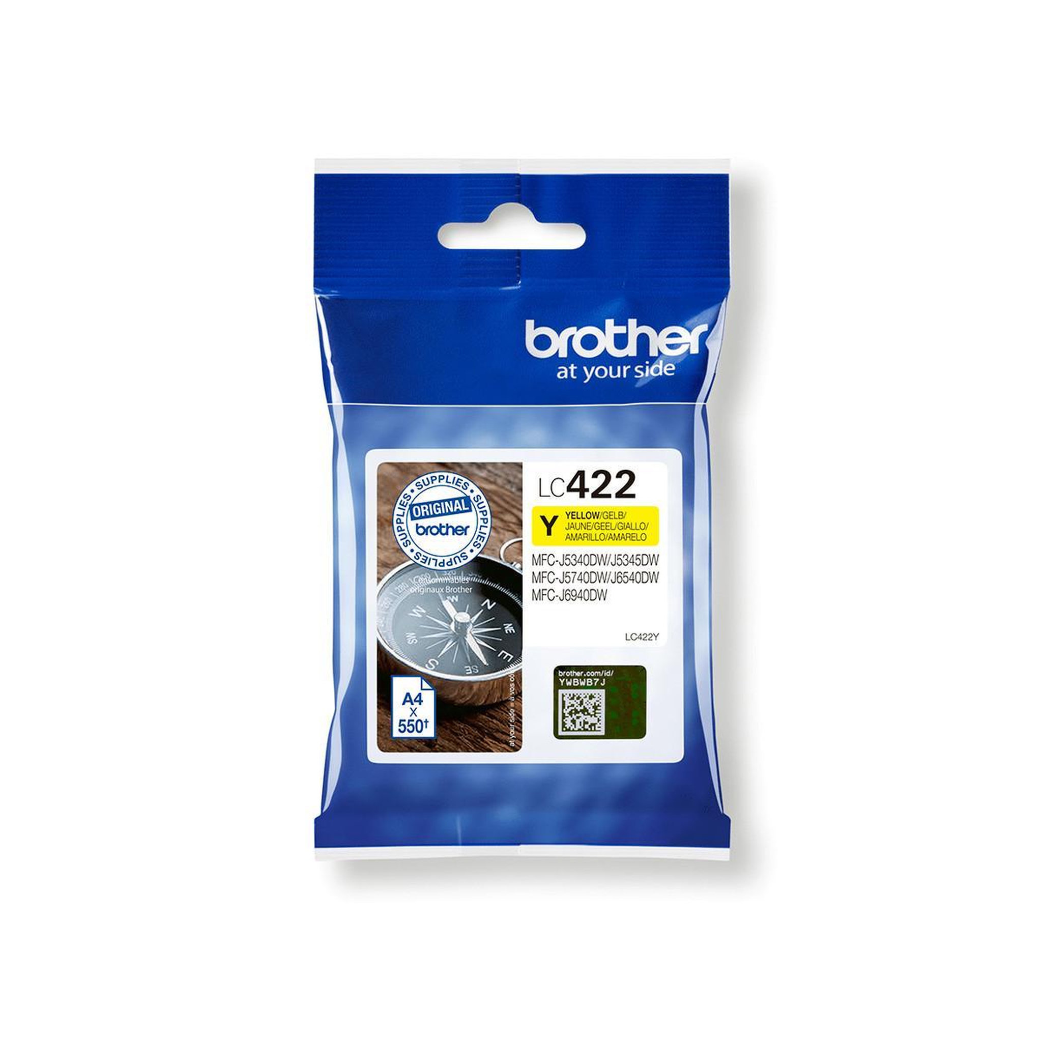 Voir la diapositive 2 : Brother Cartouche LC422Y - BROTHER - Jaune - 550 p - Pour Business Smart MFC-J5340DW, MFC-J5345DW, MFC-J5740DW, MFC-J6540DW et MFC-J6940