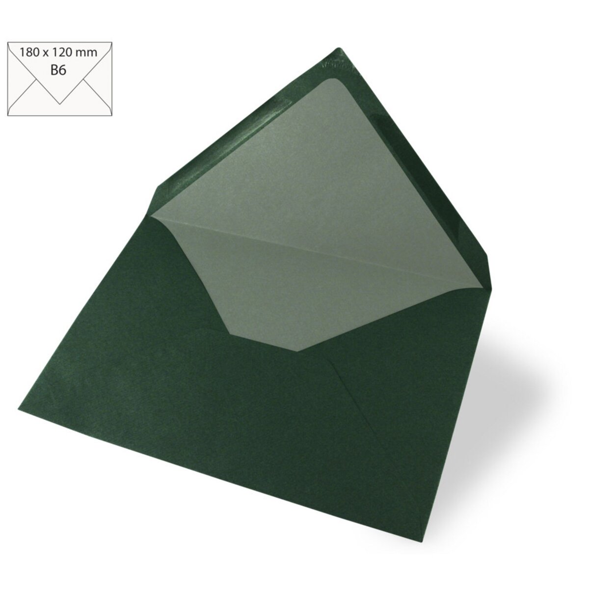 Rayher Enveloppe B6, uni, FSC Mix Credit, vert pin, 180x120mm, 90g / m², 5  pces pas cher 
