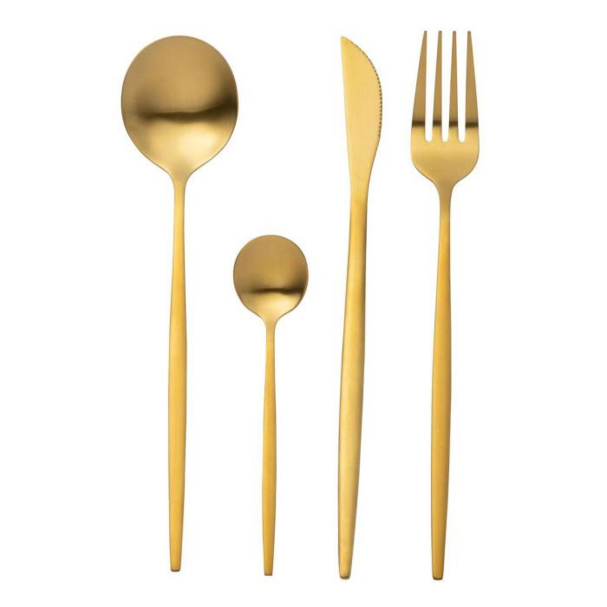 Paris Prix Ménagère 24 Pièces en Inox  Mat  27cm Or