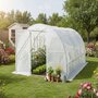 Voir la diapositive 2 : Habitat et Jardin Bâche pour serre tunnel de jardin  Mimosa  - 12 m² - 180g - Blanc
